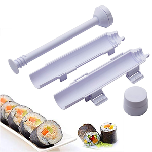 Moule à rouleau de mise à niveau de qualité alimentaire en plastique Sushi Maker riz bricolage Sushi Kit de fabrication Machine ustensiles de cuisine blanc - Product Image 1
