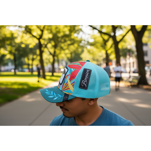 Cappello Trucker BonnieX in Tessuto a Rete, 6 Pannelli, Casual con Ricamo, Primavera-Estate, Unisex, Traspirante e Impermeabile - Product Image 2