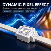Lumière ponctuelle DMX512 RGBW IP67 à effets dynamiques de poursuite, programmable, contrôle TTL pour façade de bâtiment commercial