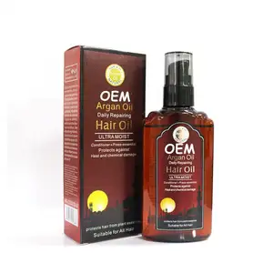 Óleo de argan para cabelos, essência essencial para cuidados com o cabelo de marca famosa para todos os cabelos