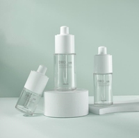 Flacons compte-gouttes en plastique transparent blanc de 20 ml, 30 ml, 50 ml, emballage portable, flacons pour essence liquide, huile essentielle, cosmétiques