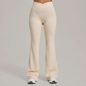 Pantalon <span class=keywords><strong>de</strong></span> yoga évasé YIYI pour femme, taille haute croisée en V, sans couture avant, sculptant et rehausseur <span class=keywords><strong>de</strong></span> fessier, doux et extensible, pour la gym - Product Image 6