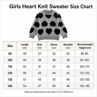 Pull en tricot pour filles style coréen 2026, motif cœur mignon, pull doux décontracté pour enfants, hauts de boutique tendance automne-hiver