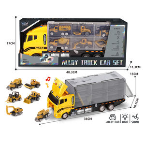 Giocattolo di attrito veicoli da costruzione giocattoli trasportino auto Set di 1:64 Mini modellino in lega di metallo auto bambini ragazzi giocattoli per bambini - Product Image 6