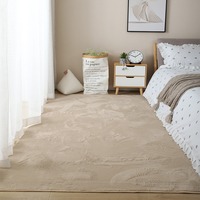 Tapis Hapton moderne en fausse fourrure de lapin, à poils ras et moelleux, fabriqué à la machine, pour salon et usage domestique