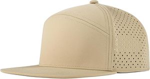 Berretto da Baseball da uomo regolabile a tesa piatta con cappello a prestazioni Snapback Laser con disegno traforato a mano tessuto ricamato caratteristiche comuni - Product Image 5