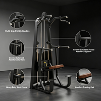Máquina Comercial Asistida para Dominadas y Press de Banca, Entrenador de Dominadas con Asistencia de Peso, Equipo de Gimnasio para Entrenamiento de Fuerza con Contrapeso