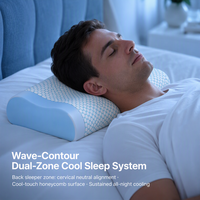 Wellenförmiges Kühlendes Memory-Schaum-Kissen |   Ergonomische Nackenstütze Schlaf-Lösung mit Temperaturkomfort-Design |   OEM ODM Lieferant