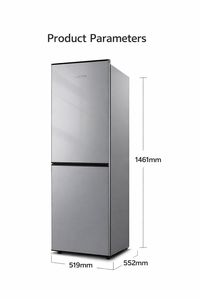 Réfrigérateur à double porte Frestec 185L Économie d'énergie 220V Réfrigérateur compact Congélateur domestique Appareil de refroidissement pour appartement - Product Image 5