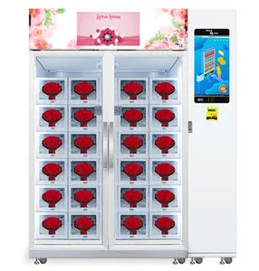 Fresh flower vending machine with cooling system