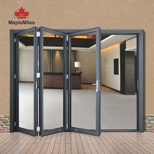 2025 Hot Sell Op Maat Gemaakte Waterdichte Buitenkant Aluminium Accordeon Deuren Glas Bifold Deuren Patio Vouwdeur - Product Image 1