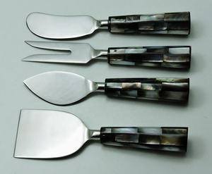 Madre perla resina mango queso Pizza cocina Gadget Set cubiertos y vajilla con hoja de acero inoxidable - Product Image 3