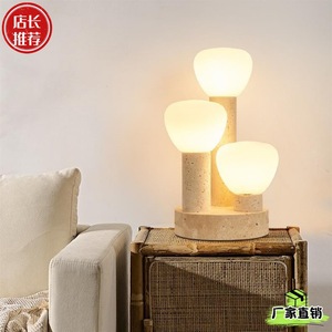 Lámpara de mesa de piedra amarilla E27 con control de interruptor LED, cuida la vista, para dormitorio, sala de estar, estudio, pasillo, mesita de noche - Product Image 5