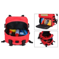 Sac de premiers secours tactique imperméable de survie d'urgence rouge personnalisé BEARKY avec bandes réfléchissantes, fermeture éclair, grande capacité, pour la nature sauvage