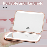 Miroir de Maquillage LED Compact 2026 avec Batterie Externe Intégrée