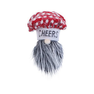 Muñeco sin rostro de Gnomo de franela, cubierta de botella de vino, adornos navideños festivos para mesa de fiesta en casa, envoltura de regalo de vacaciones - Product Image 6