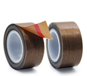 Línea de producción de cinta de teflón con pegamento de silicona de 0,13mm, cinta de fibra de vidrio recubierta elástica de PTFE de alta temperatura para máquina de sellado