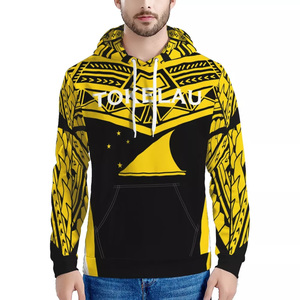Tokelau sweat à capuche impression 3D Samoa polynésien Tribal <span class=keywords><strong>Totem</strong></span> Logo personnalisé hommes sweat à capuche sweat à manches longues pull à capuche en gros - Product Image 1