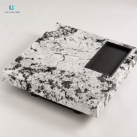 Table basse Luca Marble Snow Mountain Blue |   Marbre naturel poli, surface finie, taille personnalisée, fabrication sur mesure, commandes de projets, OEM, ODM