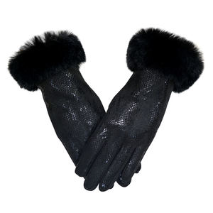 Guantes Cálidos de Invierno Directo de Fábrica con Textura de Piel de Serpiente para Mujer, Pantalla Táctil, Antideslizantes, Transpirables, para Conducir, MOQ Bajo, Envío Rápido - Product Image 6