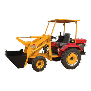รถตักขนาดเล็กแบบดีเซล ขับเคลื่อน 4 ล้อ สีเหลือง สำหรับงานก่อสร้างฟาร์มและการขนส่ง - Product Image 4