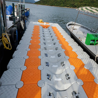 Grand quai de ponton avec plate-forme d'ascenseur de jet-ski Système de fixation de place de stationnement de bateau en plastique