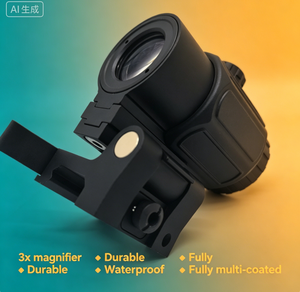 Mira de Punto Rojo <span class=keywords><strong>3X</strong></span> G43, Accesorio Óptico, Lupa de Aleación de Aluminio con Soporte de 20 mm para Entrenamiento al Aire Libre y Caza - Product Image 2