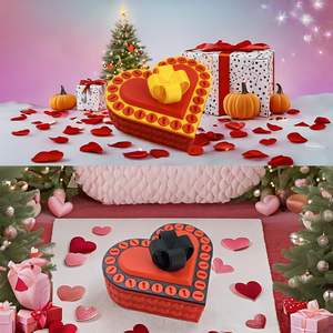 Boîte-cadeau en <span class=keywords><strong>plastique</strong></span> en forme de cœur pour farces agaçantes, boîte surprise décorative et amusante pour les destinataires - Product Image 2