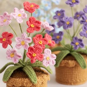 Maceta Tejida a Mano, Decoración para el <span class=keywords><strong>Hogar</strong></span>, Flor Artificial Tejida con Hilo, Maceta de Escritorio - Product Image 2