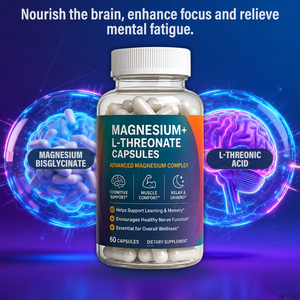 Capsule di Magnesio <span class=keywords><strong>L</strong></span>-Treonato a Rapido Assorbimento con Etichetta Privata, Supporto Attivo al Magnesio per la Funzione Cognitiva degli Studenti, Campione Gratuito - Product Image 4