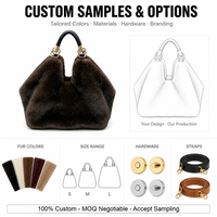 Sac fourre-tout de luxe bohème pour femme en fausse fourrure, avec deux sangles, résistant au froid, moelleux, grande capacité, léger et décontracté