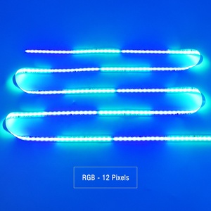 COB nhà bếp & chiếu sáng cảnh quan Dải RGB pixel đồng 7 wát/mét DC12V WS2812 <span class=keywords><strong>LED</strong></span> Strip với ứng dụng điều khiển - Product Image 6