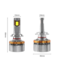 200W 8000LM H7 H4 H11 H1 9005 9006 9012 Bombilla de faro LED Super brillante Coche LED Auto Lámpara de haz Alto y Bajo Luz de conducción antiniebla Canbus