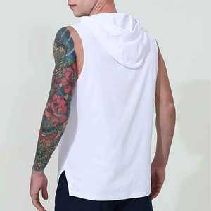 Canottiera da palestra in tinta unita personalizzata canottiera da uomo canottiera sportiva con corda senza maniche camicia in bianco abbigliamento Fitness gilet muscolare - Product Image 5