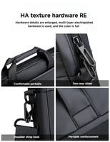 Sac à bandoulière pour ordinateur portable 15,6 pouces, grande capacité, étanche, durable, idéal pour les voyages d'affaires – Vente en gros