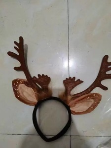 Bandeau en bois <span class=keywords><strong>de</strong></span> cerf avec tatouage oreilles <span class=keywords><strong>de</strong></span> cerf Costume pour adultes et enfants cornes <span class=keywords><strong>de</strong></span> <span class=keywords><strong>renne</strong></span> bandeau accessoires - Product Image 5