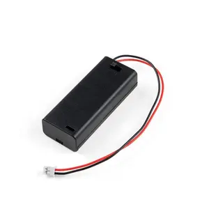 Cilíndrico 1.5v aa porta-bateria com capa, interruptor e conector