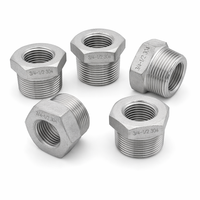 Raccord de tuyauterie en acier inoxydable 304, réducteur hexagonal BSPP BSPT, filetage mâle de 1/2 à 2 pouces, surface lisse, moulage de précision