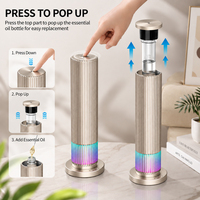 Diffuseurs de parfum d'hôtel de luxe OEM neufs en gros, sans eau, avec 7 lumières LED, nébuliseur USB, diffuseur d'huiles essentielles pour chambre et bureau