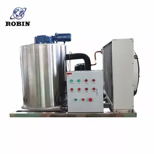ROBIN Popular Industrial 1 Ton Flake Ice Maker for Fishing Boat Saltwater Flake Ice Machine