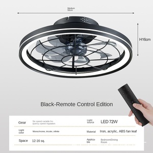 Ventilador LED CEIC nórdico moderno USB ABS hogar estándar europeo americano para integración de Control remoto transfronterizo explosivo de Amazon - Product Image 6