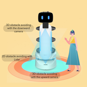 Service de livraison de nourriture intelligent Robots Navigation automatique Camion alimentaire <span class=keywords><strong>Restaurant</strong></span> et hôtel <span class=keywords><strong>Robot</strong></span> de service - Product Image 6