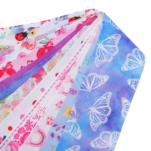 Flower <strong>Butterfly</strong> Cartoon <strong>Printed</strong> Grosgrain <strong>Ribbon</strong> for Bow Craft Supplies Sewing Accessories 50Yard