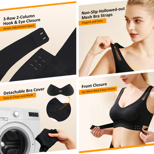 Soutien-gorge de <span class=keywords><strong>massage</strong></span> intelligent chauffant et vibrant rechargeable par USB, masseur électrique sans fil pour les seins <span class=keywords><strong>avec</strong></span> chaleur - Product Image 6