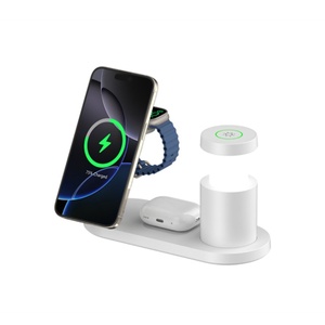 แท่นชาร์จไร้สายเร็ว <span class=keywords><strong>25W</strong></span> แท่นวางชาร์จเร็ว 4 in 1 สำหรับ <span class=keywords><strong>Apple</strong></span>, Samsung และ Huawei - Product Image 5
