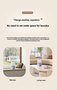 Mini <span class=keywords><strong>lavadora</strong></span> con 3 modos de lavado Secador giratorio, portátil para apartamentos, dormitorios, vehículos recreativos, <span class=keywords><strong>Camping</strong></span> de bajo ruido - Product Image 4