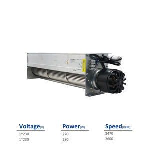 Ziehl-Abegg QK08B-2EM.50.CH 205165 230V 280W 1.2A 2470RPM 1180m 3 /h ลูกแบริ่ง ABB อินเวอร์เตอร์ตู้ tangential (Cross flow) - Product Image 2