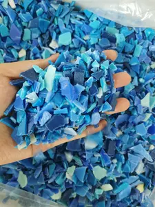 Fabrika fiyat geri dönüşümlü HDPE hurda rehdpe HDPE mavi davul hurda yüksek yoğunluklu polietilen atık plastik malzeme