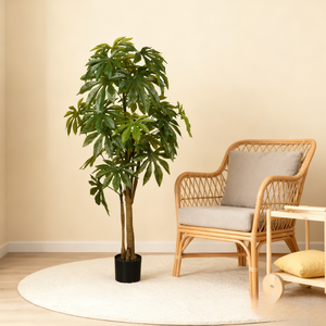 Árbol de Aralia Japonés Artificial de Alta Calidad, 150 cm, en Maceta, Decoración de Interiores, Graduación, Siempre Verde - Product Image 2