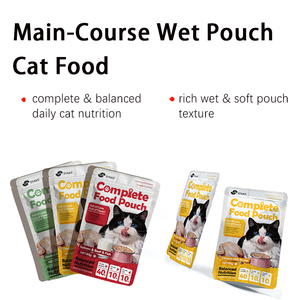 Nourriture humide pour chat en sachet, saveurs variées, 85 g, sachets de nourriture humide pour chat avec morceaux de viande - Product Image 1